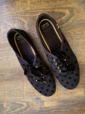 Keds x Kate Spade Black Polka Dot Lace-Up Women's Sneakers : Size 11
